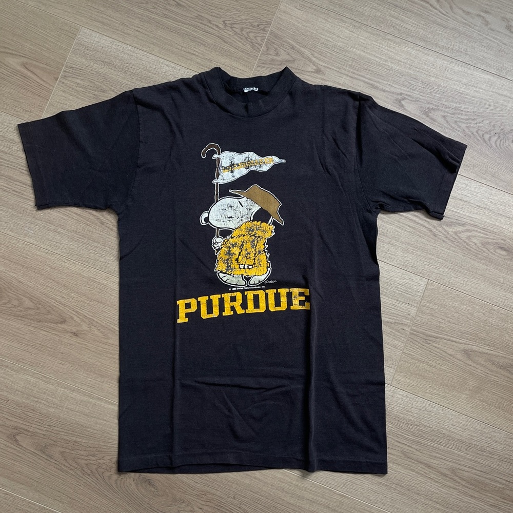 Vintage Snoopy Purdue University T-Shirt - Sz S/M